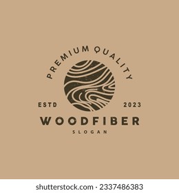 Wood Logo, Wood Fiber Bark Layer Vector, Tree Trunk Inspiration Illustration Design