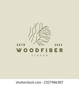 Wood Logo, Wood Fiber Bark Layer Vector, Tree Trunk Inspiration Illustration Design