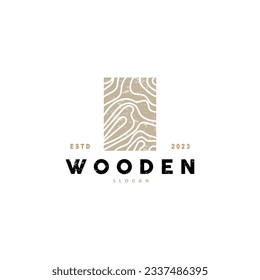 Wood Logo, Wood Fiber Bark Layer Vector, Tree Trunk Inspiration Illustration Design