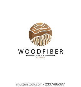 Wood Logo, Wood Fiber Bark Layer Vector, Tree Trunk Inspiration Illustration Design