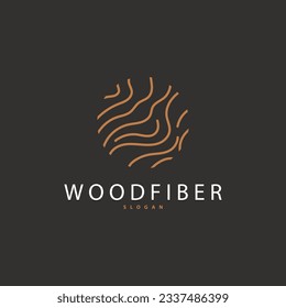 Wood Logo, Wood Fiber Bark Layer Vector, Tree Trunk Inspiration Illustration Design