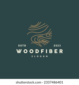 Wood Logo, Wood Fiber Bark Layer Vector, Tree Trunk Inspiration Illustration Design