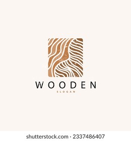 Wood Logo, Wood Fiber Bark Layer Vector, Tree Trunk Inspiration Illustration Design