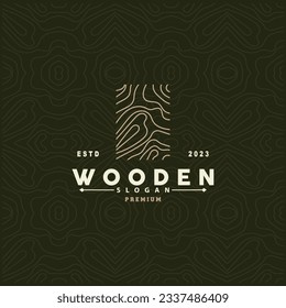 Wood Logo, Wood Fiber Bark Layer Vector, Tree Trunk Inspiration Illustration Design