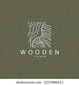 Wood Logo, Wood Fiber Bark Layer Vector, Tree Trunk Inspiration Illustration Design