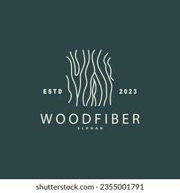 Wood Logo, Wood Fiber Bark Layer Vector, Tree Trunk Inspiration Illustration Design