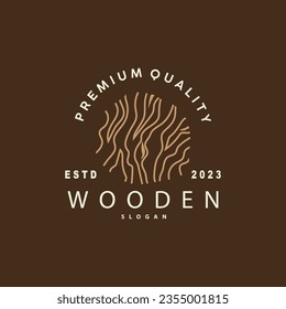 Wood Logo, Wood Fiber Bark Layer Vector, Tree Trunk Inspiration Illustration Design