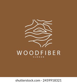 Logotipo de madera, Vector de capa de corteza de fibra de madera, Diseño de ilustración de Inspiración de tronco de árbol