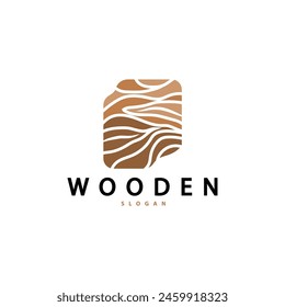 Wood Logo, Wood Fiber Bark Layer Vector, Tree Trunk Inspiration Illustration Design