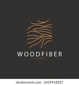 Logotipo de madera, Vector de capa de corteza de fibra de madera, Diseño de ilustración de Inspiración de tronco de árbol