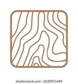 Illustration de création d'icône logo en bois