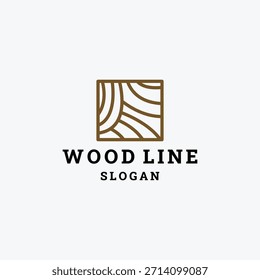 Ilustración vectorial de Plantilla de diseño de logotipo de madera