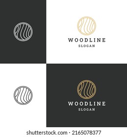 Icono de logotipo de madera plantilla de diseño plano 