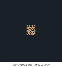 Wood logo icon flat vector design