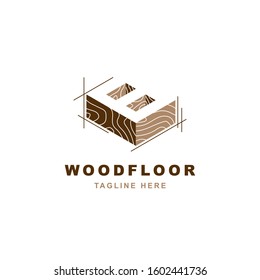 Wood logo  with letter B shape illustration vector design template