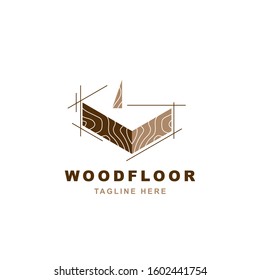 Wood logo  with letter K shape illustration vector design template