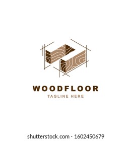 Wood logo  with letter N shape illustration vector design template