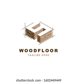 Wood logo  with letter S shape illustration vector design template