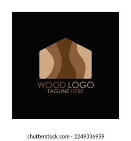 wood logo template icon illustration design vector, used for wood factories, plantations, log processing, furniture, wood warehouses with a modern minimalist concept