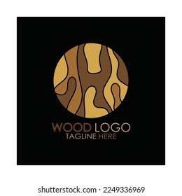 wood logo template icon illustration design vector, used for wood factories, plantations, log processing, furniture, wood warehouses with a modern minimalist concept