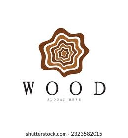 wood logo template icon illustration design vector,