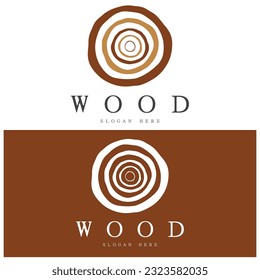 wood logo template icon illustration design vector,