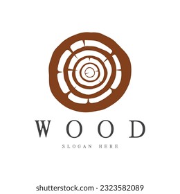 wood logo template icon illustration design vector,