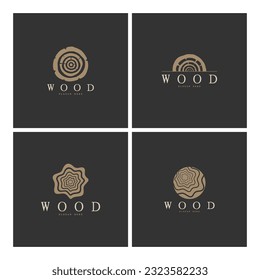 wood logo template icon illustration design vector,