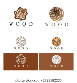 wood logo template icon illustration design vector,