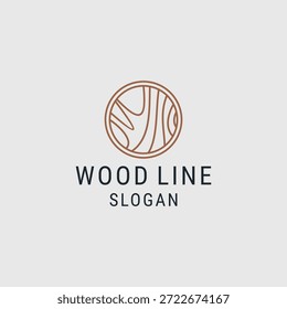 Holz Logo Vorlage Vektorgrafik-Design