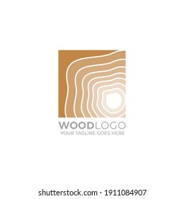 Wood Logo, Wood Texture, Grain, Furniture Logo Vector