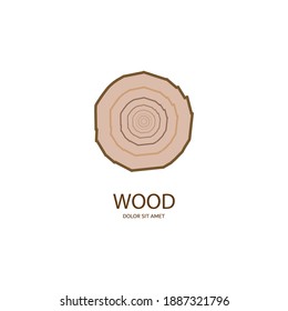 Wood logo vector flat design