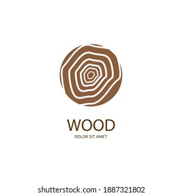 Wood logo vector flat design