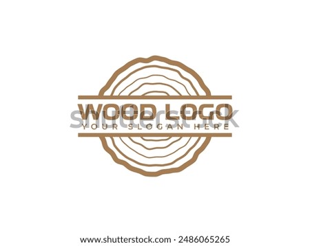 wood logo vector illustration. wood carpentry logo template