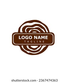 Logotipo de madera Vector sencillo y excelente para su marca