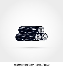 Wood logs illustration