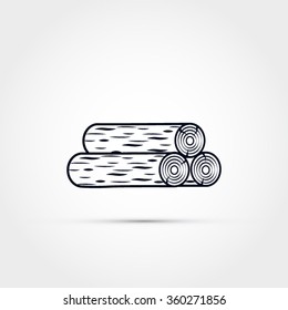 Wood logs illustration