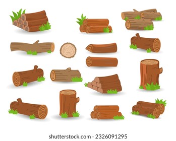 Wood Logs Illustration Vector Wooden Bonfire, Vector Logs Lumber Wood Logs And Tree Trunks Illustration Template, Logs Clip Art Design, And Trunks With White Background.