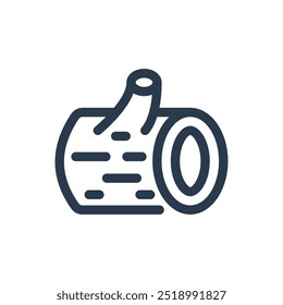 Wood Logs on Autumn Season Icon
