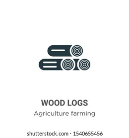 Wood logs vector icon on white background. Flat vector wood logs icon symbol sign from modern agriculture farming and gardening collection for mobile concept and web apps design.