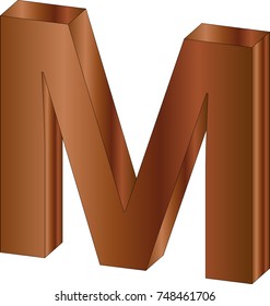 wood M font
