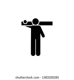 Wood, man icon. Element of man with random object icon. Premium quality graphic design icon. Signs and symbols collection icon for websites, web design