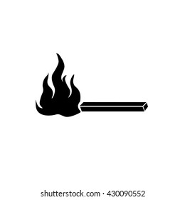 Wood Matches with Flame Vector