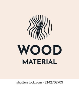 Wood material logo template design