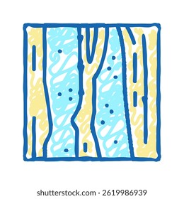 wood material with resin art doodle icon sketch vector. wood material with resin art sign. isolated symbol illustration