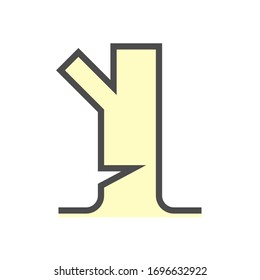 Wood material and sawmill industry vector icon design on white background.
