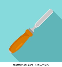 Wood metal rasp icon. Flat illustration of wood metal rasp vector icon for web design