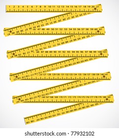 wood meter measuring tool - illustration