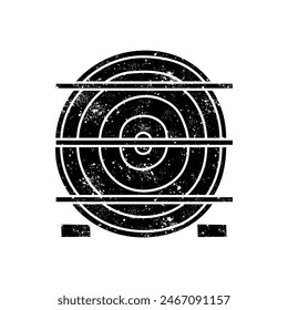 Wood milling cut stacked black hand drawn icon in grunge look
