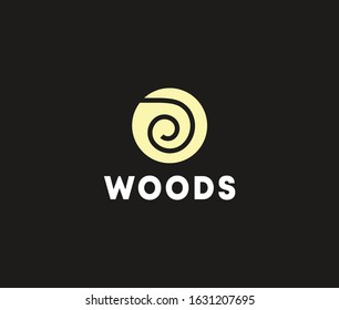 Wood Modern Style Logo Icon Design Element
